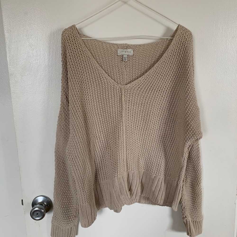 Lucky Brand Beige Knitted Sweater